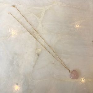 Pink heart necklace